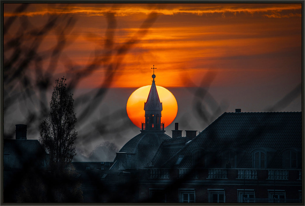 Solnedgang over Frederiksberg